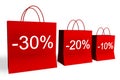 10, 20, and 30 Percent Off Shopping Bags