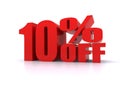 10% Off big promotional sign