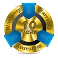 10 year warranty badge design