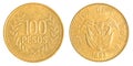 100 Chilean Pesos coin Royalty Free Stock Photo