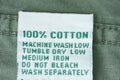 100% Cotton label Royalty Free Stock Photo