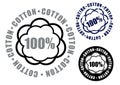 100% Cotton Seal / Mark / Icon Royalty Free Stock Photo