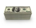 100 dollars wad Royalty Free Stock Photo