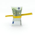 100 euro money in measuring tape