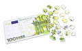 100 Euro puzzle Royalty Free Stock Photo