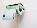 100 Euro Toilet Paper Royalty Free Stock Photo