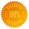 100 exclusive icon Royalty Free Stock Photo