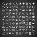 100 flat metallic universal icons