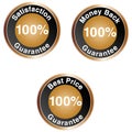 100% Guarantee Icons Royalty Free Stock Photo