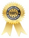 100 % GUARANTEE medal Royalty Free Stock Photo