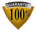 100% guarantee shield Royalty Free Stock Photo