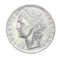 100 Lire Coin of Italy of 1975 Royalty Free Stock Photo