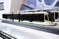 100% low-floor LRV tram model Royalty Free Stock Photo