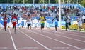 100 metres men seven runners