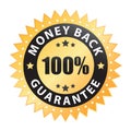 100% money back guarantee label (vector) Royalty Free Stock Photo