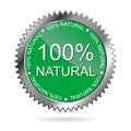 100% natural label Royalty Free Stock Photo