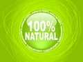 100 % NATURAL label Royalty Free Stock Photo