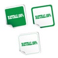 100% natural stickers Royalty Free Stock Photo