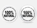 100% natural web buttons Royalty Free Stock Photo