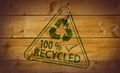 100 Percent Recycled Royalty Free Stock Photo