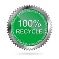 100% recycle label (vector)