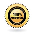 100% satisfaction guarantee gold emblem