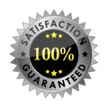 100% satisfaction guaranteed label