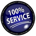 100% Service Button Royalty Free Stock Photo