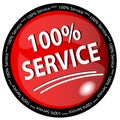 100% Service Button Royalty Free Stock Photo