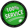 100% Service Button Royalty Free Stock Photo