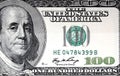 100 usa dollar closeup Royalty Free Stock Photo