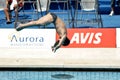 10m Platform Diving at the FINA World Championship Royalty Free Stock Photo