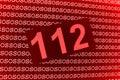 112 Rescue Number Royalty Free Stock Photo