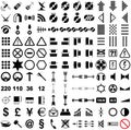 121 vector pictograms. Royalty Free Stock Photo
