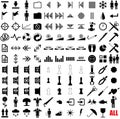 121 vector pictograms. Royalty Free Stock Photo