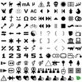 121 vector pictograms. Royalty Free Stock Photo