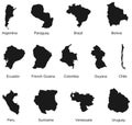 13 South America Country Maps
