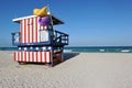 13th Street Lifeguard station, South Miami Beach Royalty Free Stock Photo