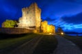 15th Century Ross castle at night