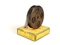 16mm 30m film reel and box Royalty Free Stock Photo