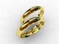 18 karat gold wedding bands Royalty Free Stock Photo