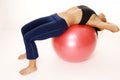 180 Fitball Crunch Royalty Free Stock Photo