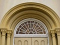 1856 Stained Glass Arched Window Royalty Free Stock Photo