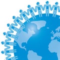 19. Global Team Concept in blue. Royalty Free Stock Photo