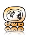 19 Kawak - maya calendar seal vector