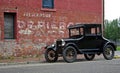 1926 Model T & Brick Building Royalty Free Stock Photo