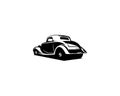 1932 ford coupe isolated white background side view. best for logo