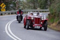 1948 MG TC on Vintage Car Run Royalty Free Stock Photo
