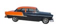 1950s black and orange hotrod