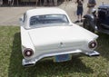 1957 White Ford Thunderbird Hardtop Convertible Rear View